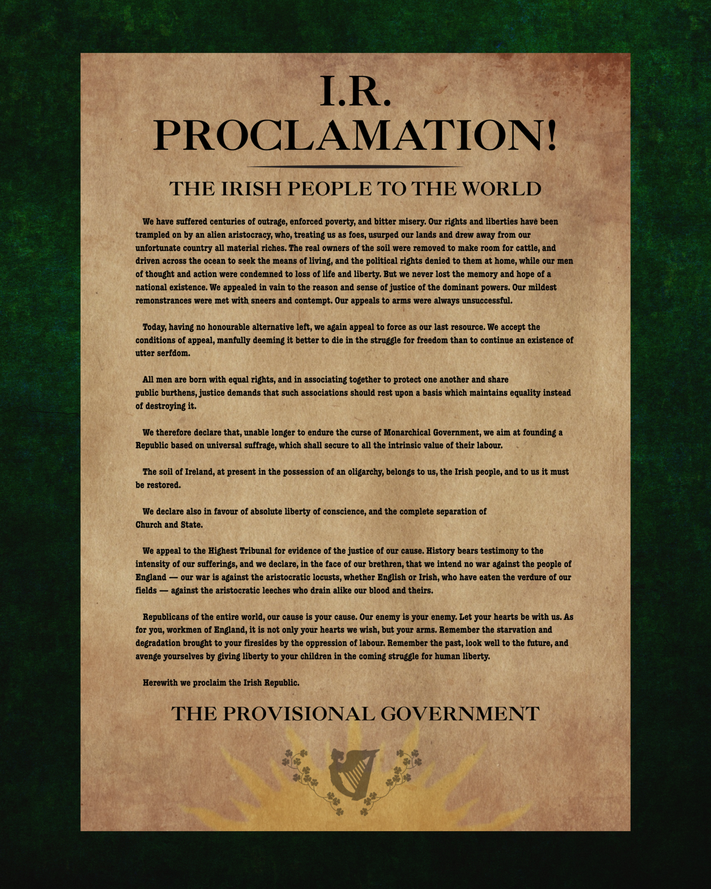 The 1867 Fenian Proclamation